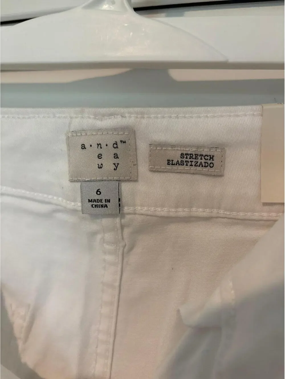 Universal Thread Wide Leg Crop High Rise white stretch pants